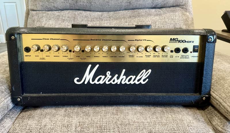 Marshall MG MG100HDFX 2-Channel 100-Watt Solid State Guitar Amp Head 2004 - 2008 - Black image 1