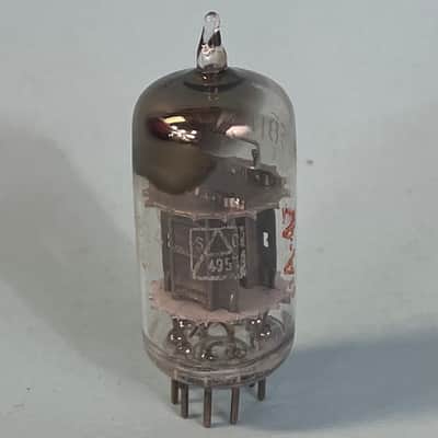 1950s General Electric 5814 12AU7 ECC82 Vintage GE Black Plate D Getter TubeT210 image 5