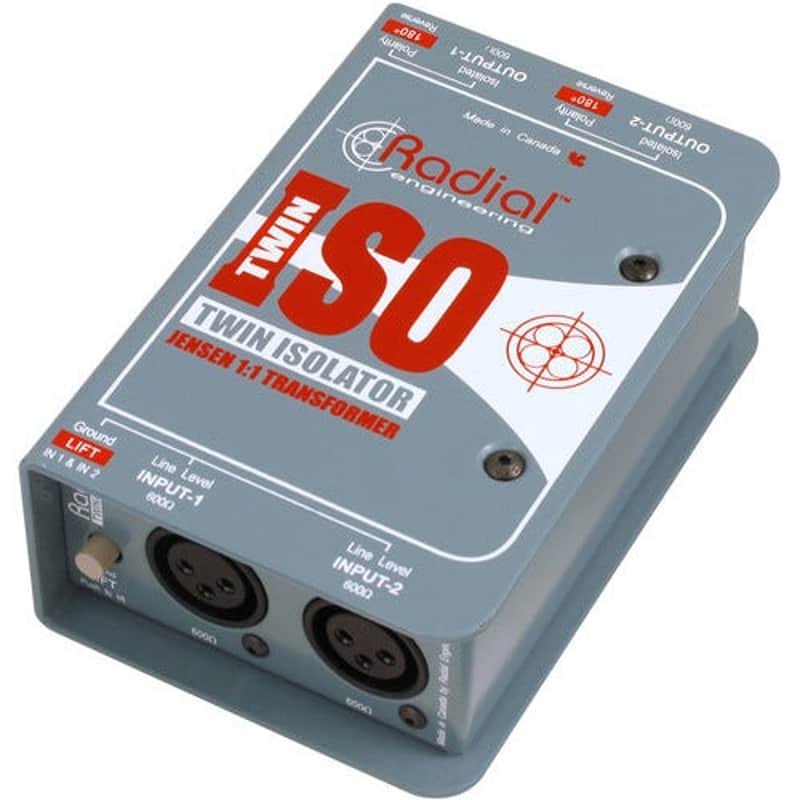 Radial Engineering Twin-Iso Line Level isolator, Passive 2 Channel image 1