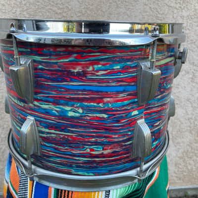 Ludwig No. 944 Classic 9x13" Rack Tom with Keystone Badge 1968 - Psychedelic Red image 8