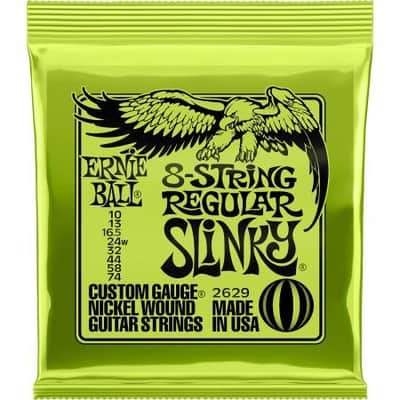 Ernie Ball 8-String Regular Slinky Nickel Wound Electric Guitar Strings 10-74 P02629 image 1