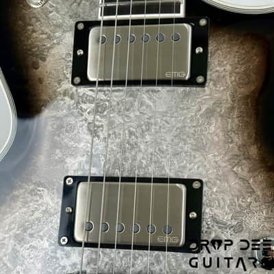 ESP Original Series Eclipse Custom Electric Guitar w/ Case - Silver Liquid Metal Burst image 6