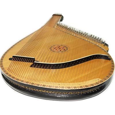 Rare Vintage Ukrainian Bandura with Levers 61 String Professional Folk Musical Instrument Authentic Amazing sound! image 3