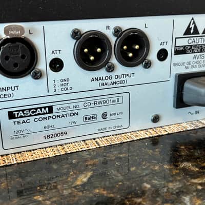 TASCAM CD-RW901MKII CD Recorder 2014 - Present - Black image 7