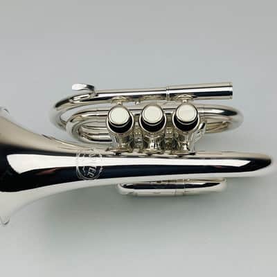 Jupiter JPT-416 Bb Pocket Trumpet that is Silver Plated and in Mint Condition! image 19