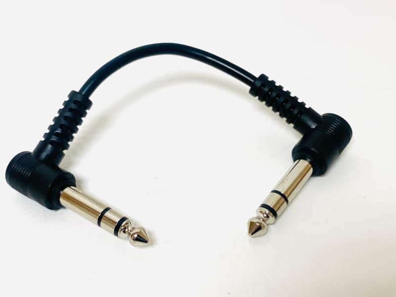 3” Stereo Short Patch Cable TRS Instrument 1/4” 6.35 mm 3 inch image 1