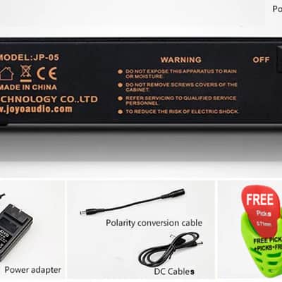 Joyo JP-05 Guitar Effect Pedal Power Supply Rechargeable 4400mAh Battery 8 DC Outputs 9V 12V 18V, FREE PICKS + HOLDER+ FREE SHIP USA image 3