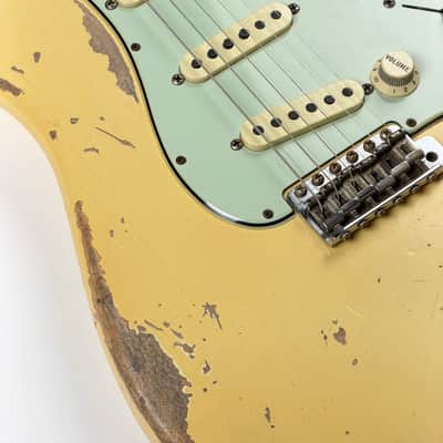 Fender CUSTOM SHOP STRATOCASTER 59 HEAVY RELIC RW V / TODD KRAUSE 2020 - Vintage White Heavy Relic image 6