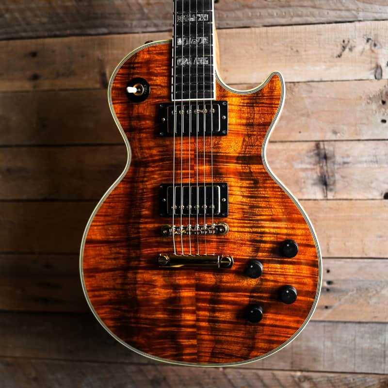2002 Gibson Custom Shop 50th Anniversary Les Paul Custom Curly Koa Top in Antique Natural finish #16/50 image 1