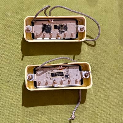 Gibson Vintage Mini Humbucker Set 1969 - 1974 Patent Number Sticker Pickup Set image 2