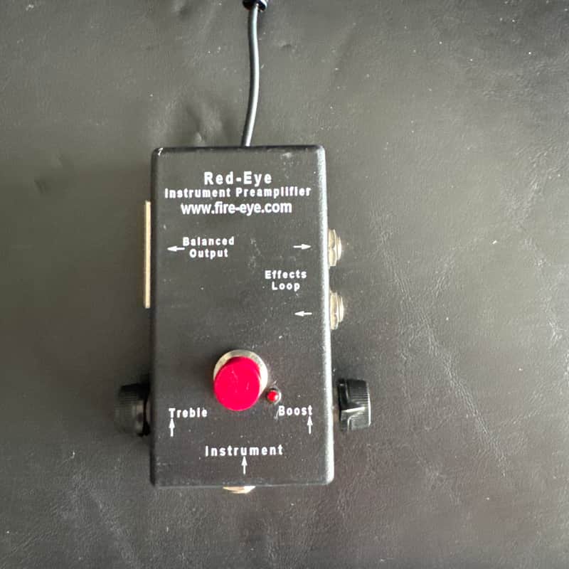 Fire-Eye Red-Eye piezo Instrument preamplifier + DI 2010's  - Black image 1