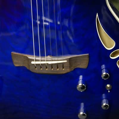 Crafter SAT-QMMS semi electro acoustic guitar - Quilted maple marine sunburst finish - Made in Korea image 4