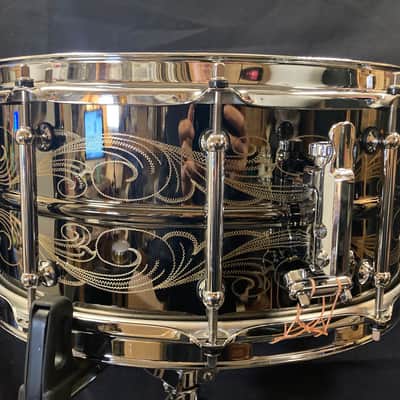 Pearl - 6.5x14" Sensi-Tone, Custom Eric Singer/KISS 30 Year Commemorative, Engraved Snare Drum, Signed  by all Members of KISS! image 11