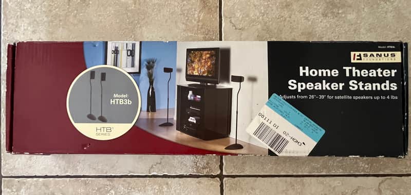 SANUS Adjustable Height Speaker Stands Set image 1