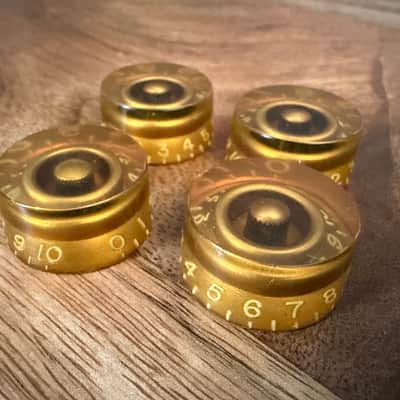 1950s Vintage Gibson Les Paul Standard & Junior Speed Knobs Authentic Vintage Part Circa 1953-1955 / Gold image 2