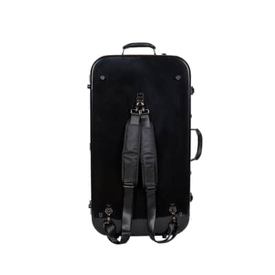 Crossrock 4/4 Violin Hard Case, 15-16.5 inches Viola Fiberglass Hardshell, Black Double Case image 8