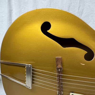 Kay K130 K-130 Archtop Guitar with Chipboard Case 1950s - Gold / Goldtop image 4