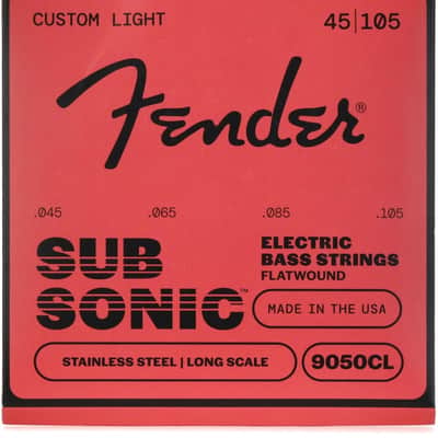 Fender 9050 SubSonic Electric Bass Strings - .045-.105 Custom Light image 1