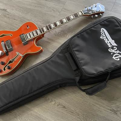 Ibanez AGR63 Hollow Body Electric guitar w/ Bigsby, Vibramate & Gigbag - Gretsch Orange - Gibson wiring harness UPGRADE image 2