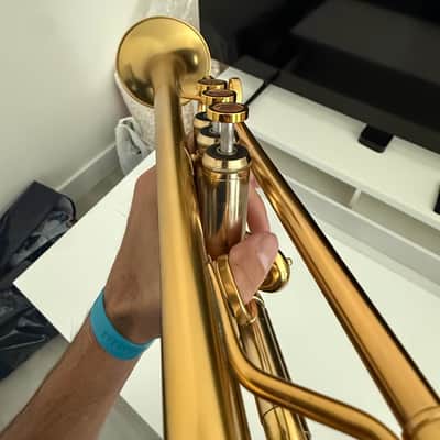 Adams A1 v2 Bb Trumpet - Satin Gold Lacquer image 8