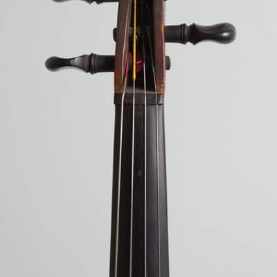 Folk Violin (unlabelled) ,  c. 1920, black hard shell case. image 5