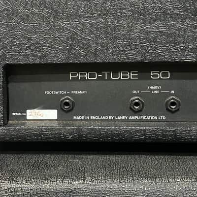 1980s UK Made Laney Pro-Tube Lead AOR 50 Amp Head, Black, Serviced it's an Amazing Sounding Head ! image 7