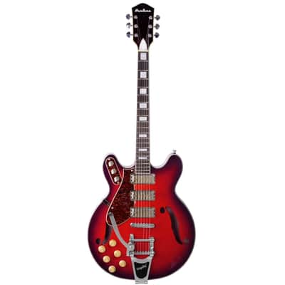 Airline Guitars H78 Left Handed Vintage Redburst image 2