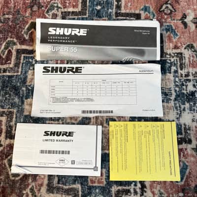 Shure Super 55 Deluxe Supercardioid Dynamic Microphone W/ Box & Paperwork! image 7