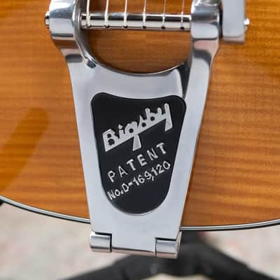 Gretsch G6134TFM-NH Nigel Hendroff Signature Penguin Electric Guitar - Amber Flame with Hardshell Case - Used image 16