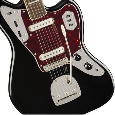 Fender Squier Classic Vibe '70s Jaguar Black Electric Guitar image 3
