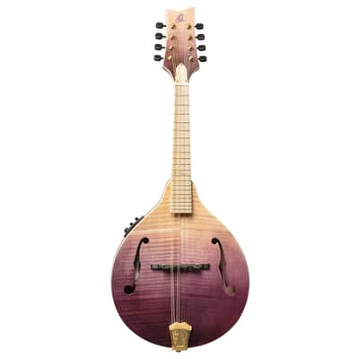Ortega RMAE200PF Americana Series A-Style Solid Flamed Maple Top Maple Neck 8-String Acoustic-Electric Mandolin w/Croco Leather Case image 4