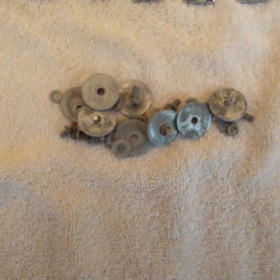 Rogers Lot 1: (8) vintage beaver tail bass drum lugs w/ screws, 1960s holiday Cleveland era excellent! image 3