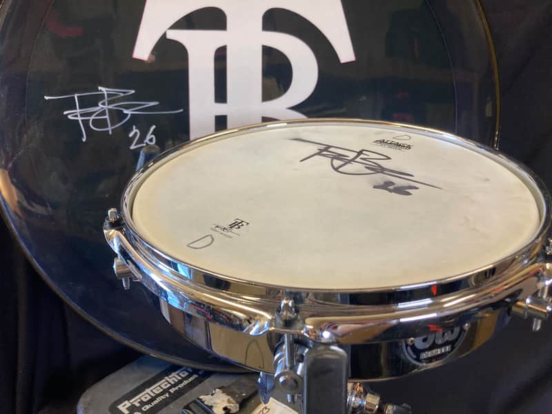 Terry Bozzio's DW - 2.5x12" Piccolo Tom, Autographed "D" 1990s - Chrome image 1