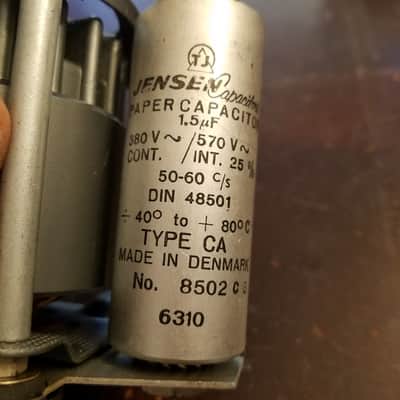 Tandberg 64 Papst Synchronous Motor and Jensen  paper capacitor 1963-1964 - Grey image 3