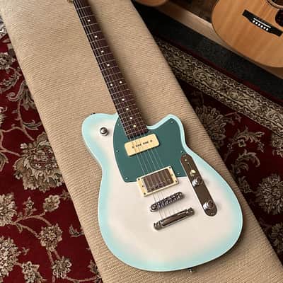 Reverend Double Agent OG Chronic Blue Burst Guitar image 2