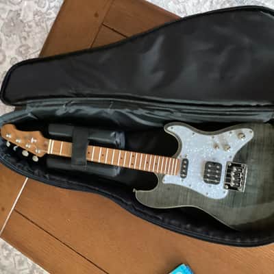 Flight Pathfinder Tenor Electric Ukulele - Transparent Black with Bag image 11