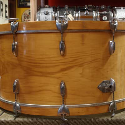 1970s Gretsch Stop Sign Badge Outfit in High Gloss Natural Maple 14x28 14x24 9x13 10x14 16x16 16x18 image 11
