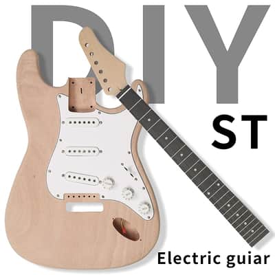 Cxxss 6 String ST Style Electric Guitar Kits with Mahogany Body, Maple Neck image 9