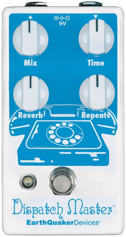 EarthQuaker Devices Dispatch Master Digital Delay & Reverb V3 2019 - Present - White / Blue Print image 1