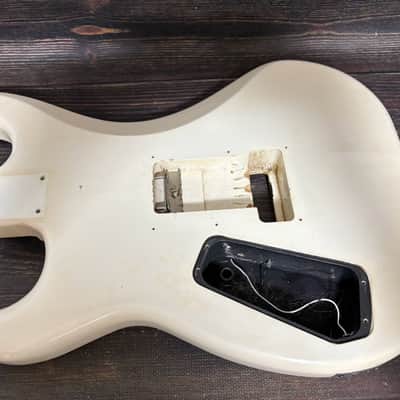 80s KRAMER Baretta Shape Body White 1H JK-1000 LK EK w/Plate Made in Japan as is image 13