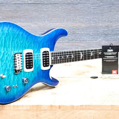 PRS SE Custom 24-08 Quilt Maple Top Lake Blue Electric Guitar w/Bag #H075022 image 9