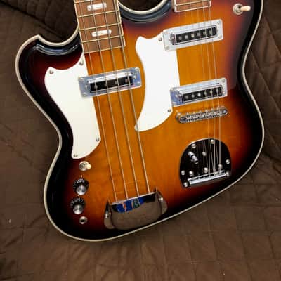 Eastwood MRG Series Double-Neck LH Bound Maple Top Body & Neck 4/6-String Electric Guitar w/Gig Bag for Left Handed Players image 8