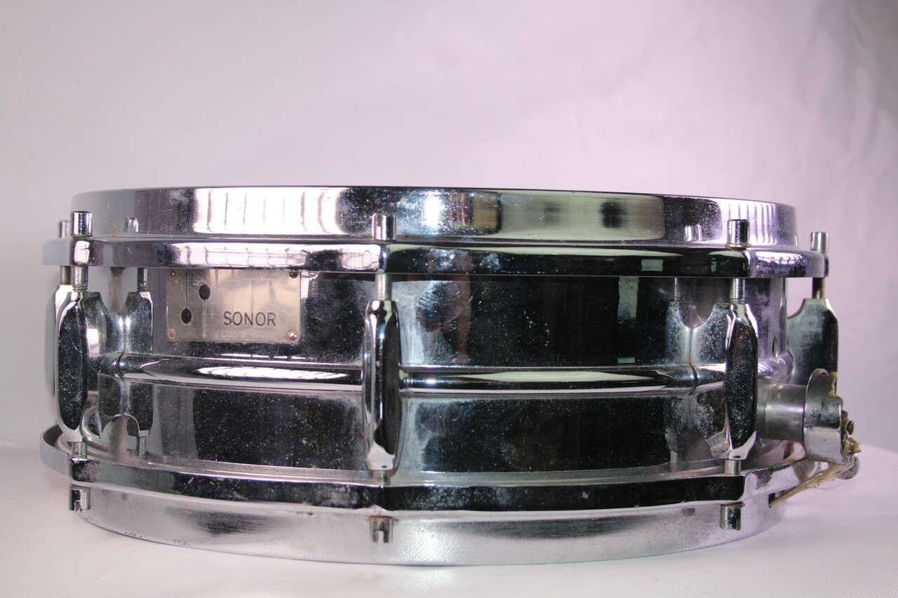 Sonor D444 Snare Drum Vintage 60s Teardrop 8Lug Heavy Ferro-Steel Mallet Germany — main photograph