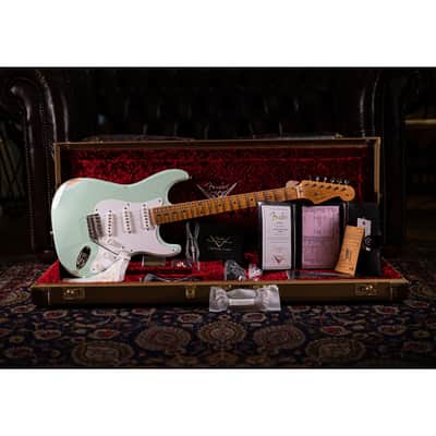 Fender Custom Shop LTD Fat 1954 Stratocaster Relic MN Faded Aged Surf Green image 10