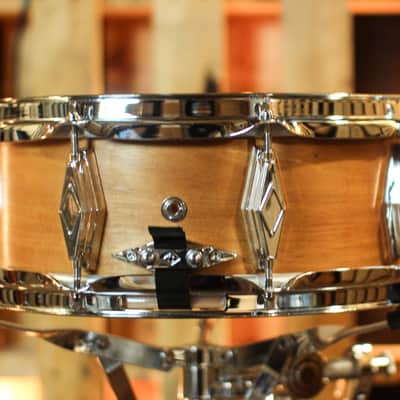 Craviotto 5x14 Custom Shop 10-Lug Mahogany Satin Oil Snare Drum image 3