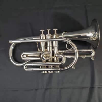 Getzen 800S-LBWT Eterna Bb Cornet | Large Bore with 1st Valve Trigger - Silver Plated image 3