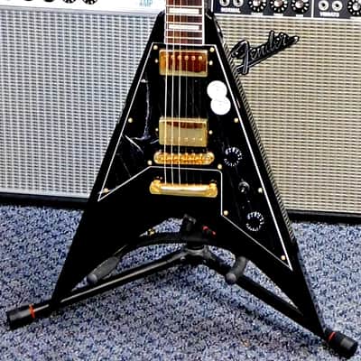 2025 Jackson X Series Signature Scott Ian King V KVXT Electric Guitar! Gloss Black w/ Gold Hardware! VERY NICE!!! image 2