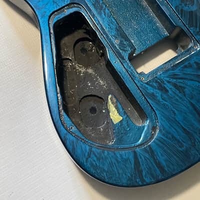 2000's Japan Jackson DKMG Dinky Cobalt Blue Swirl Guitar Body Floyd Ready image 15