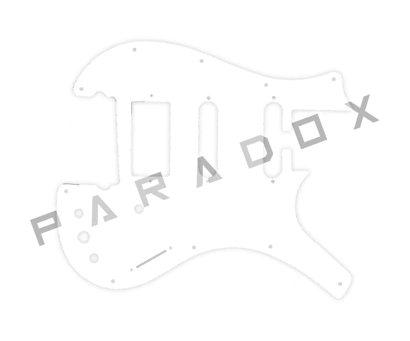 Custom Pickguard For 1997 Made in America Parker Nitefly NFV2 HSS - Solid White Thin .060" image 1