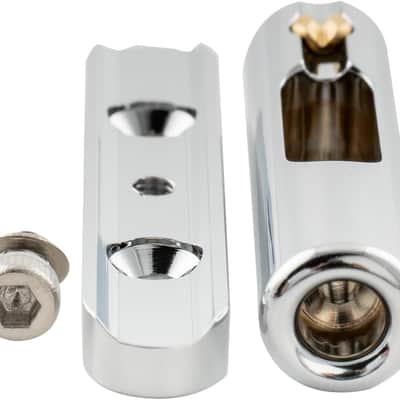 Full Solid Brass Non-tremolo Bridge Individual Single String Bridge with 10mm Separable 6-Saddle and Single Base Plate for Electric Guitar, Chrome image 3